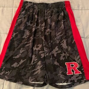 Men’s Rutgers Campus Heritage Large Shorts - Red, Gray, Black